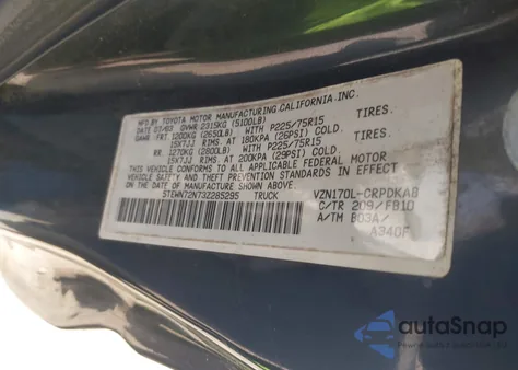 2003 Toyota Tacoma Base V6 z USA, uszkodzony, nr VIN 5TEWN72N73Z285295